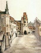 Albrecht Durer Courtyard of the Former Castle in Innsbruck without Clouds oil painting artist